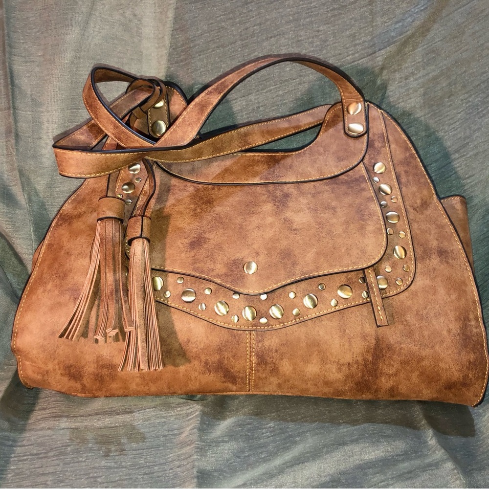 Love one Love all leather purse.